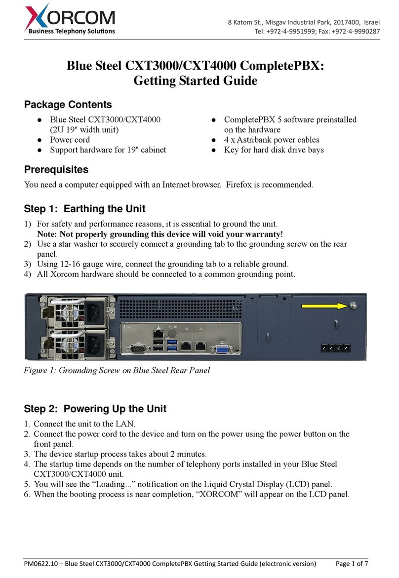Xorcom Blue Steel CXTS4000 Getting started guide