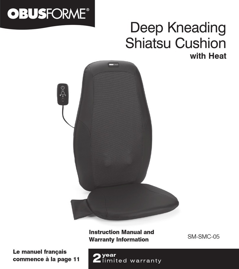 HoMedics OBUSFORME SM-SMC-05 Instruction manual and  warranty information