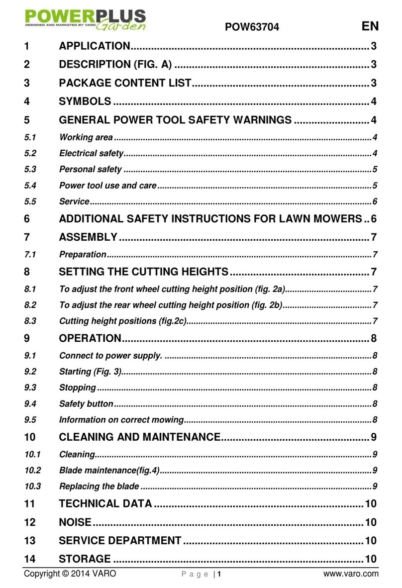 VARO PowerPlus Garden POW63704 manual