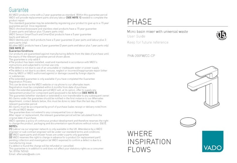 VADO PHASE PHA-200FW/CC-CP User manual