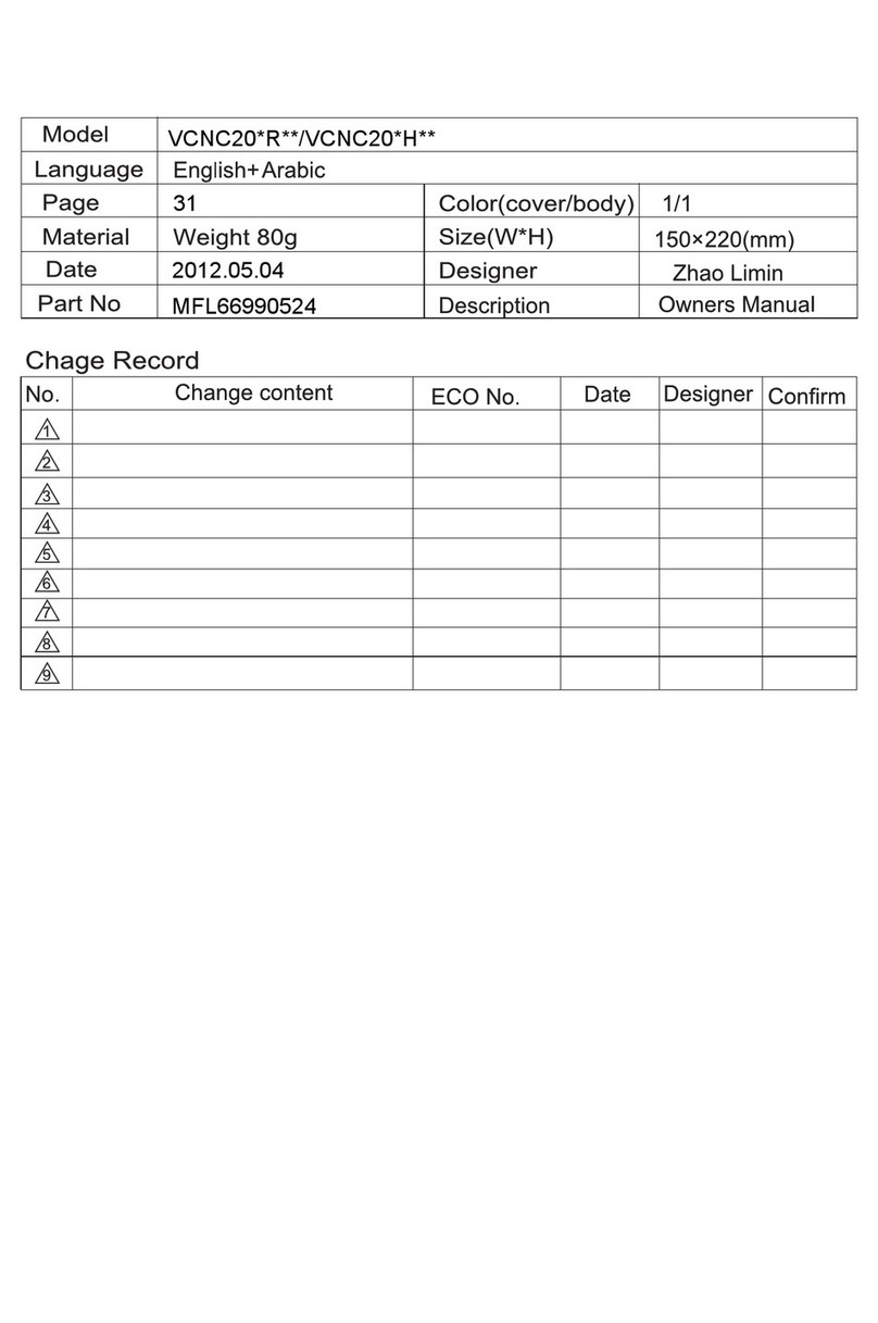 LG VCNC20 R Series owner's manual