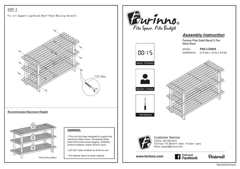 Furinno FNCJ-33003 Assembly instruction