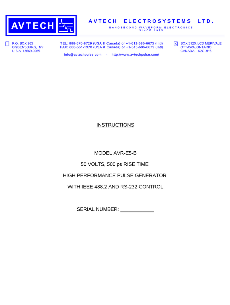 AVTECH ELECTROSYSTEMS LTD. AVR-E5-B User manual AVTECH ELECTROSYSTEMS LTD. AVR-E5-B User manual
