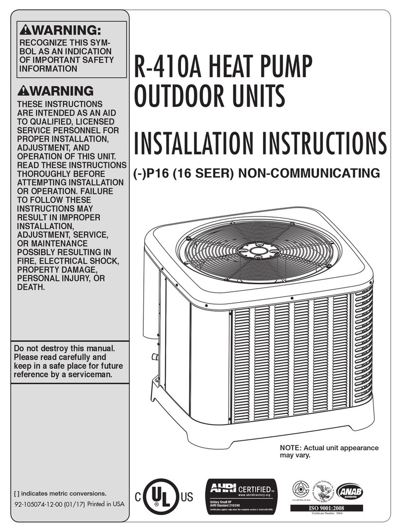 Rheem P16 Series User manual