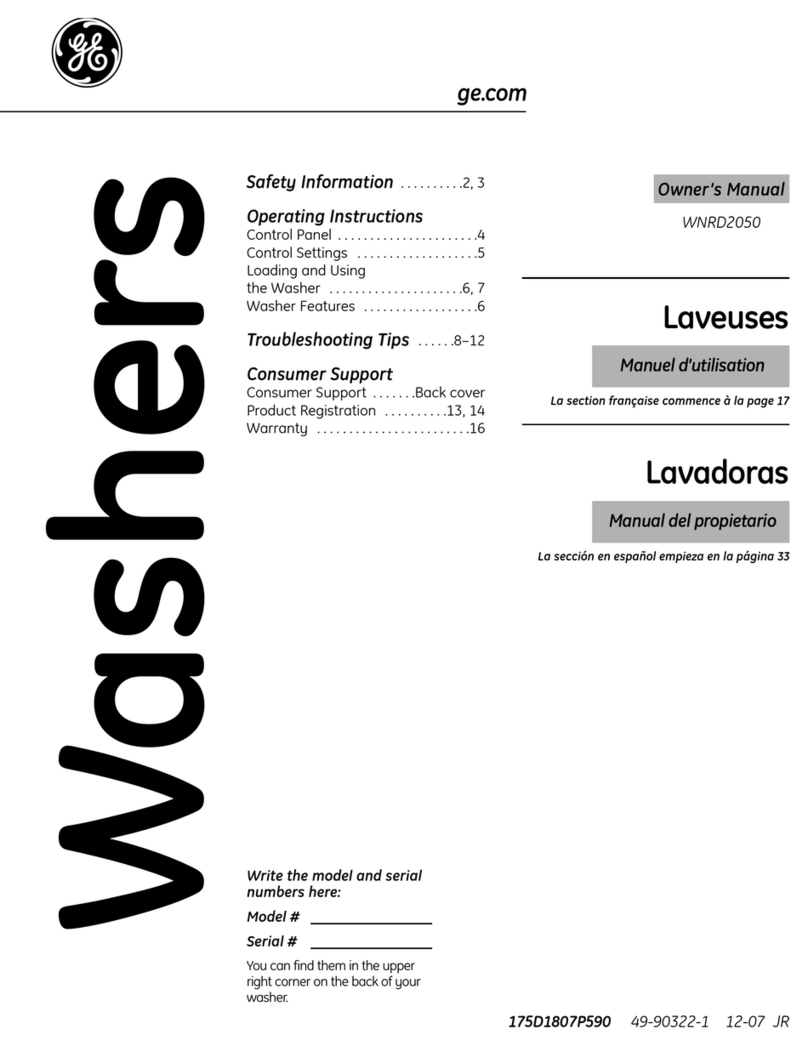 GE WNRD2050E0WC User manual