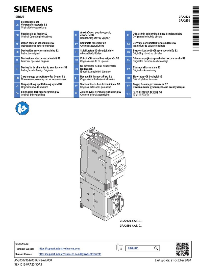Siemens SIRIUS 3RA2130-4 A3 Series Original operating instructions