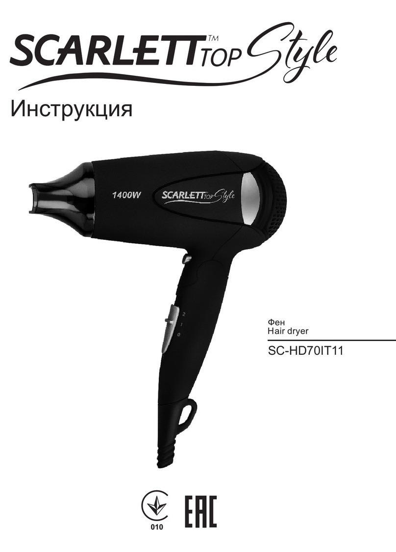Scarlett Top Style SC-HD70IT11 User manual