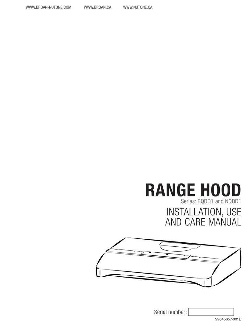Broan BQDD1 Series Instruction and safety manual