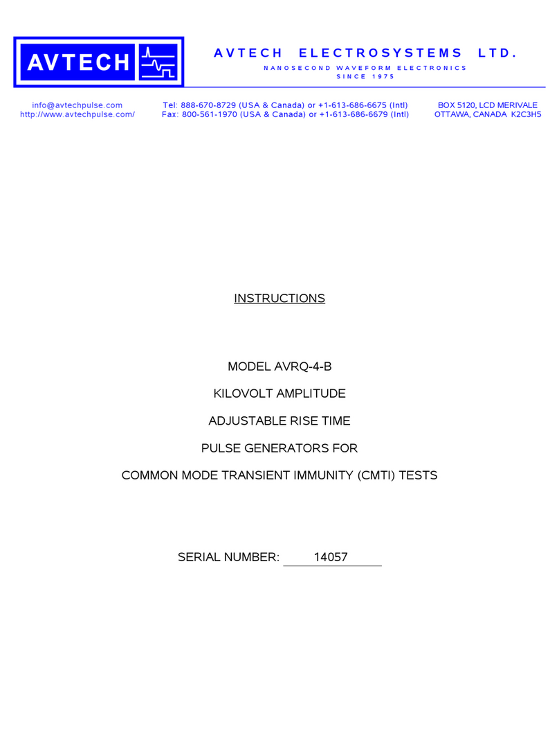AVTECH ELECTROSYSTEMS LTD. AVRQ-4-B User manual