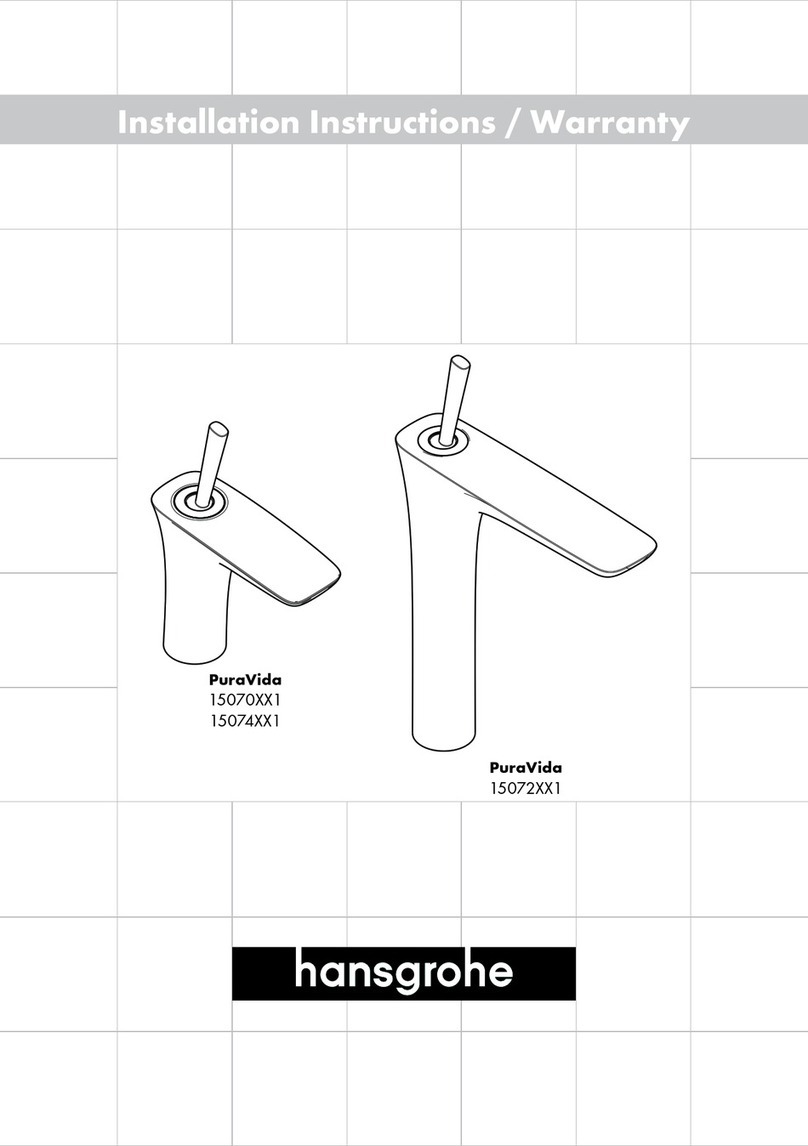 Hans Grohe PuraVida 15074 1 Series User manual Hans Grohe PuraVida 15074 1 Series User manual