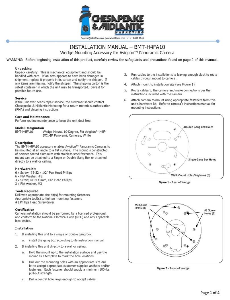 Chesapeake & Midlantic BMT-H4FA10 installation manual