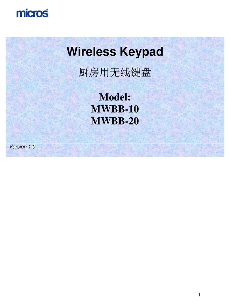 Micros MWBB-10 manual