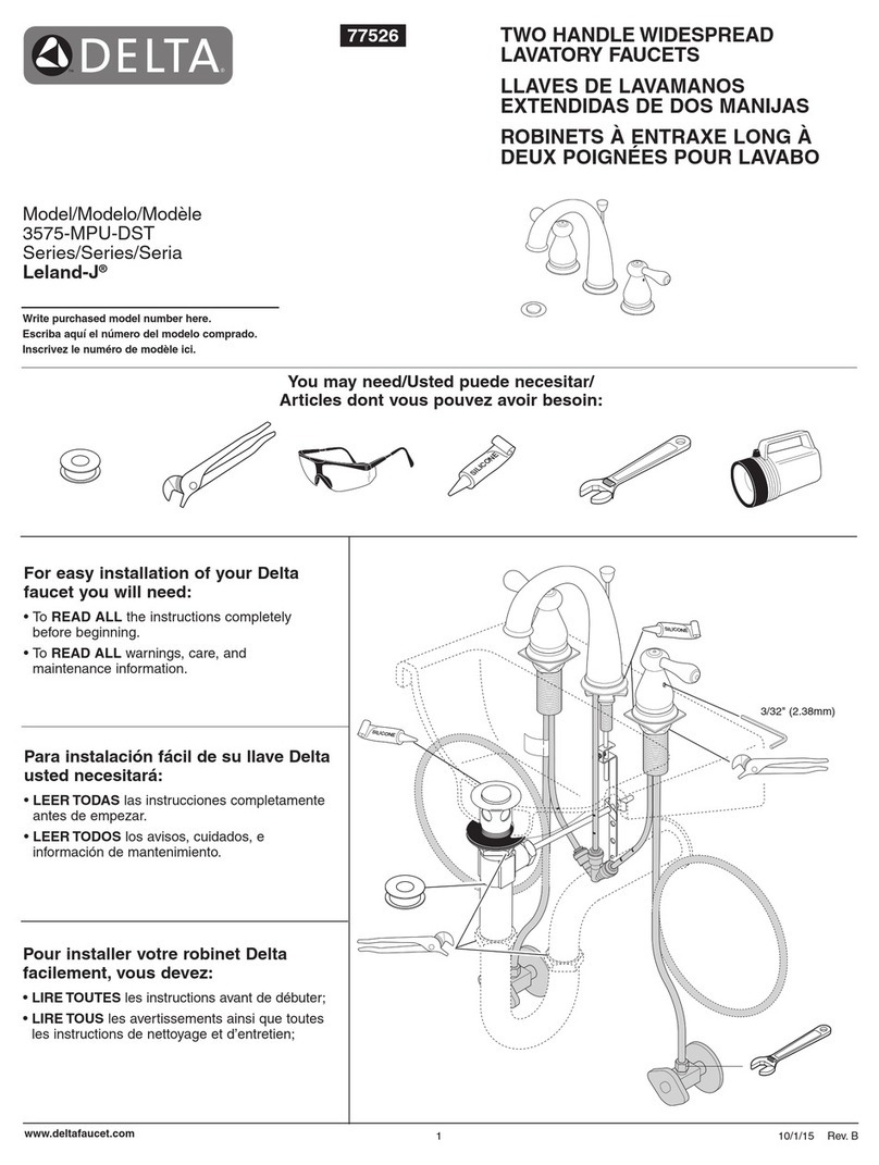 Delta Leland-J 3575-MPU-DST User manual