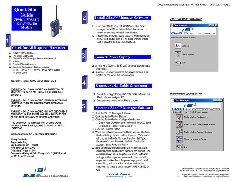 B&B Electronics ZP9D-115RM-LR User manual