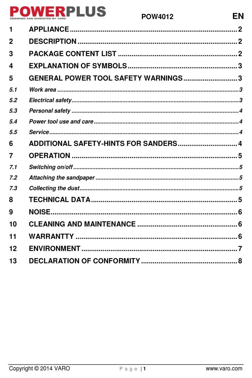 VARO PowerPlus POW4012 manual