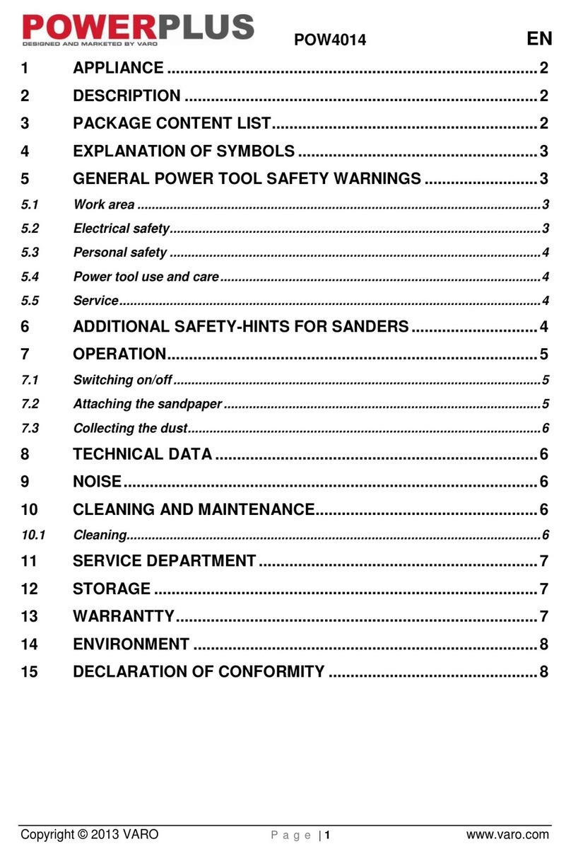 VARO PowerPlus POW4014 User manual