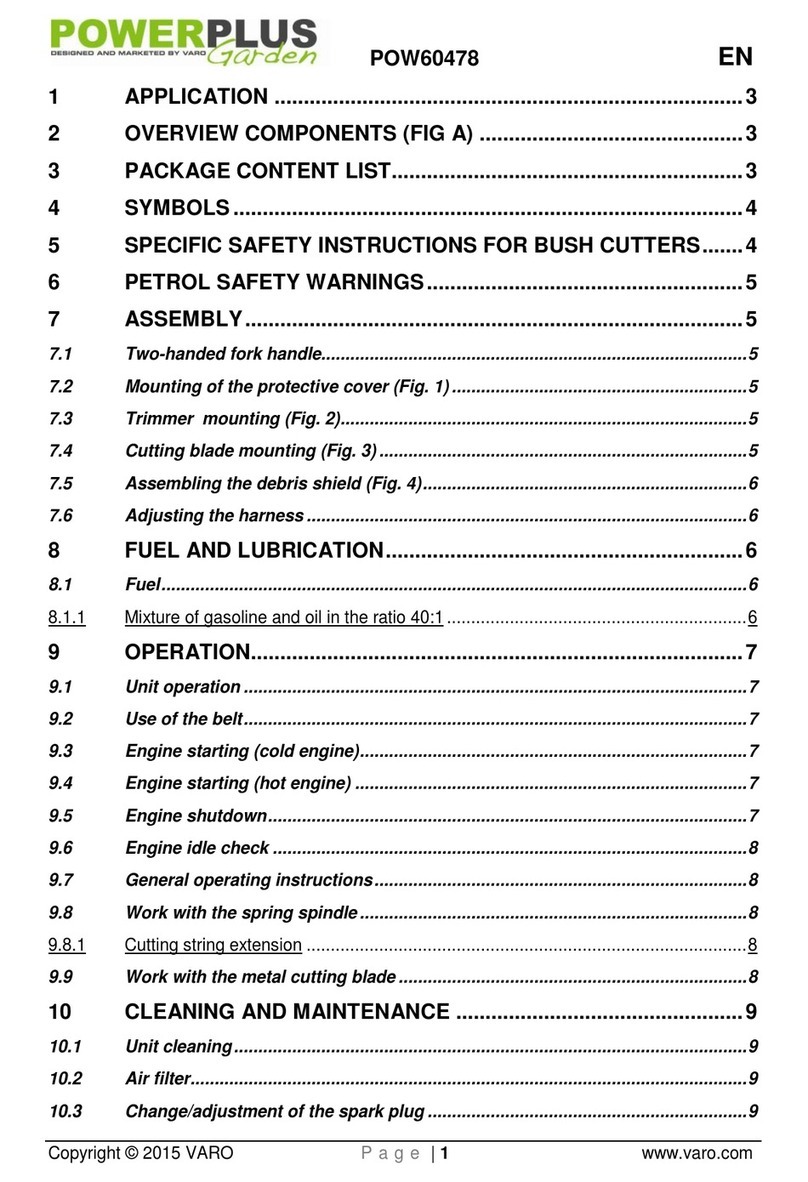VARO PowerPlus Garden POW60478 manual