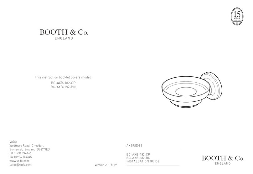 Booth & Co BC-AXB-182-CP installation guide Booth & Co BC-AXB-182-CP installation guide