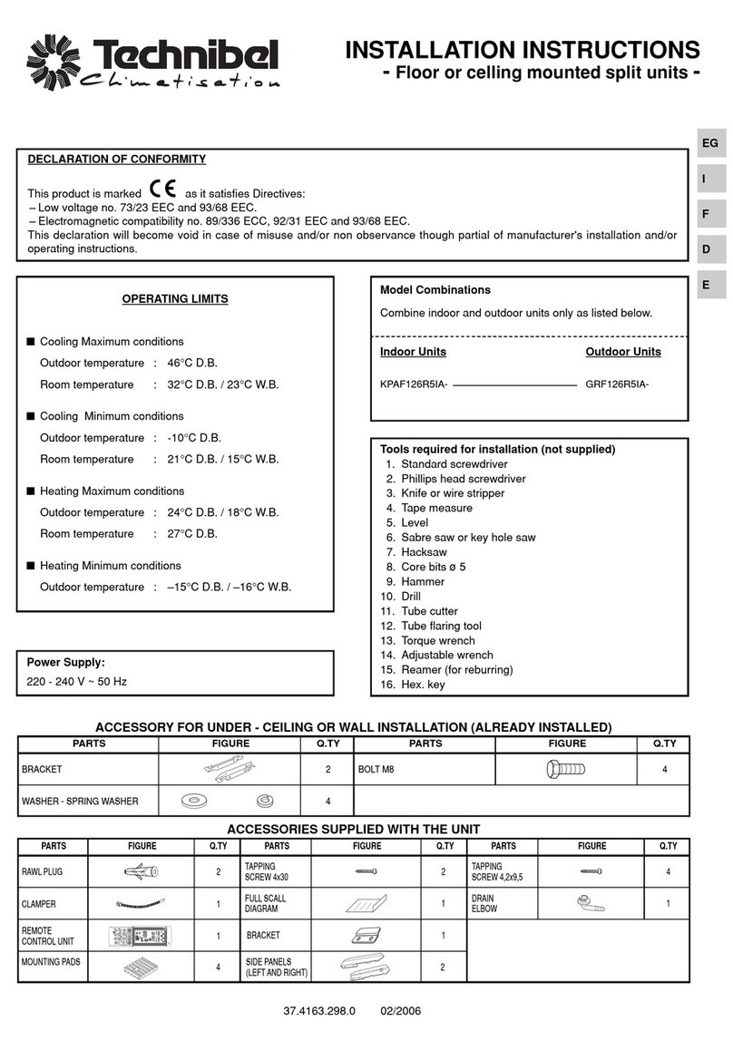 Technibel Climatisation KPAF126R5IA User manual