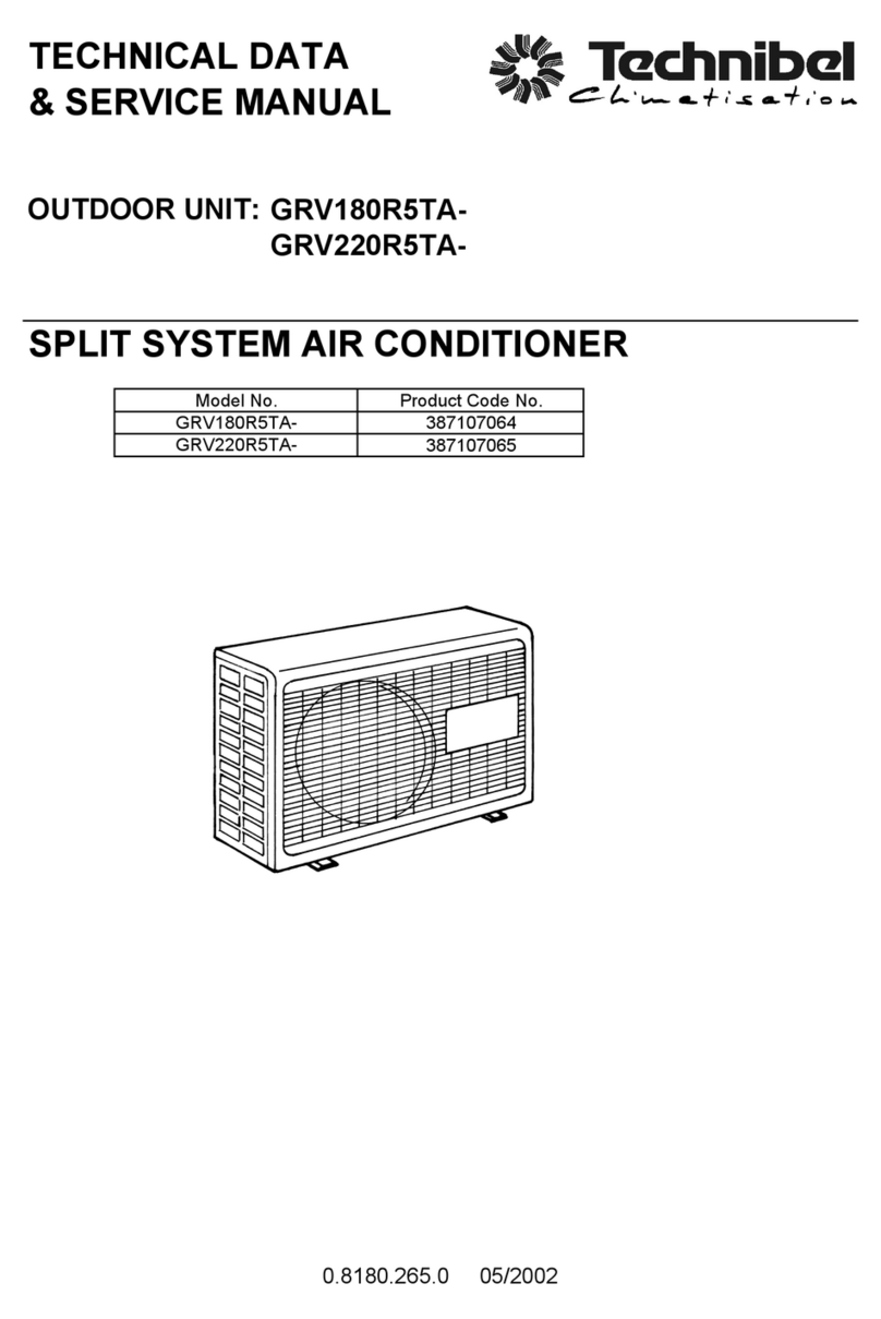 Technibel Climatisation GRV180R5TA Series Manual