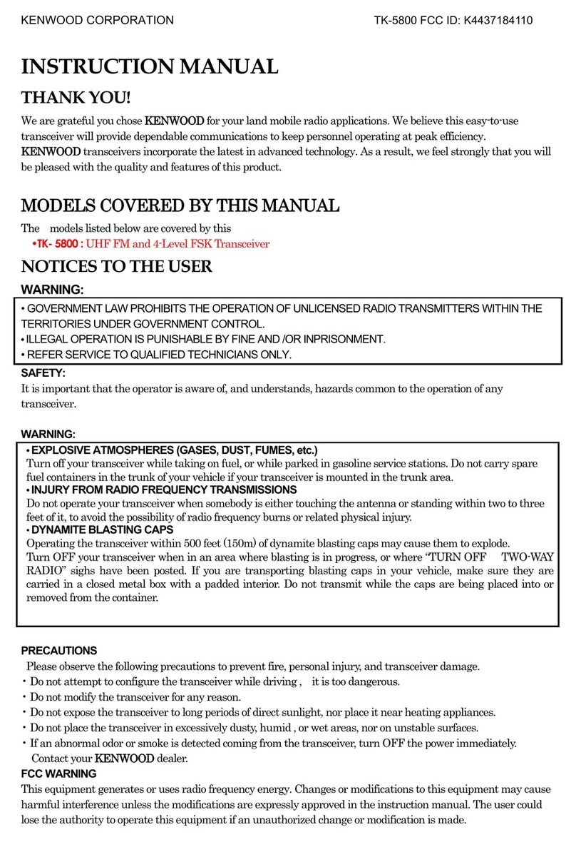 Kenwood TK-5800 instruction manual
