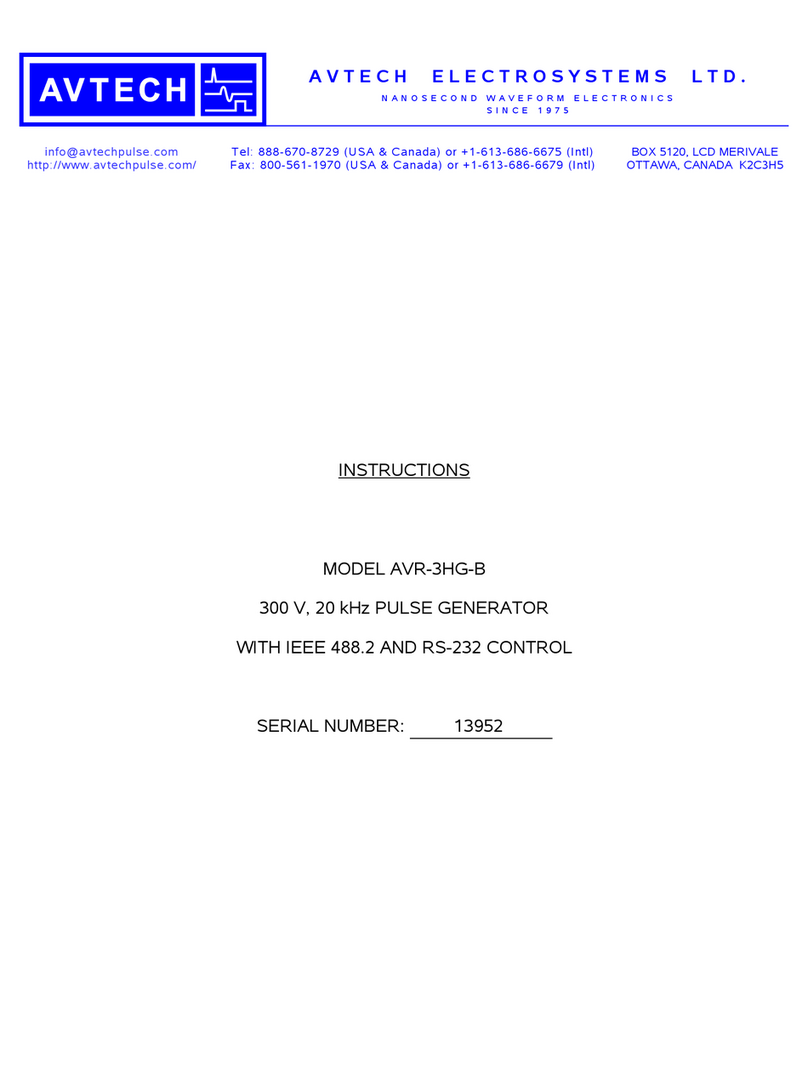 Avtech AVR-3HG-B User manual