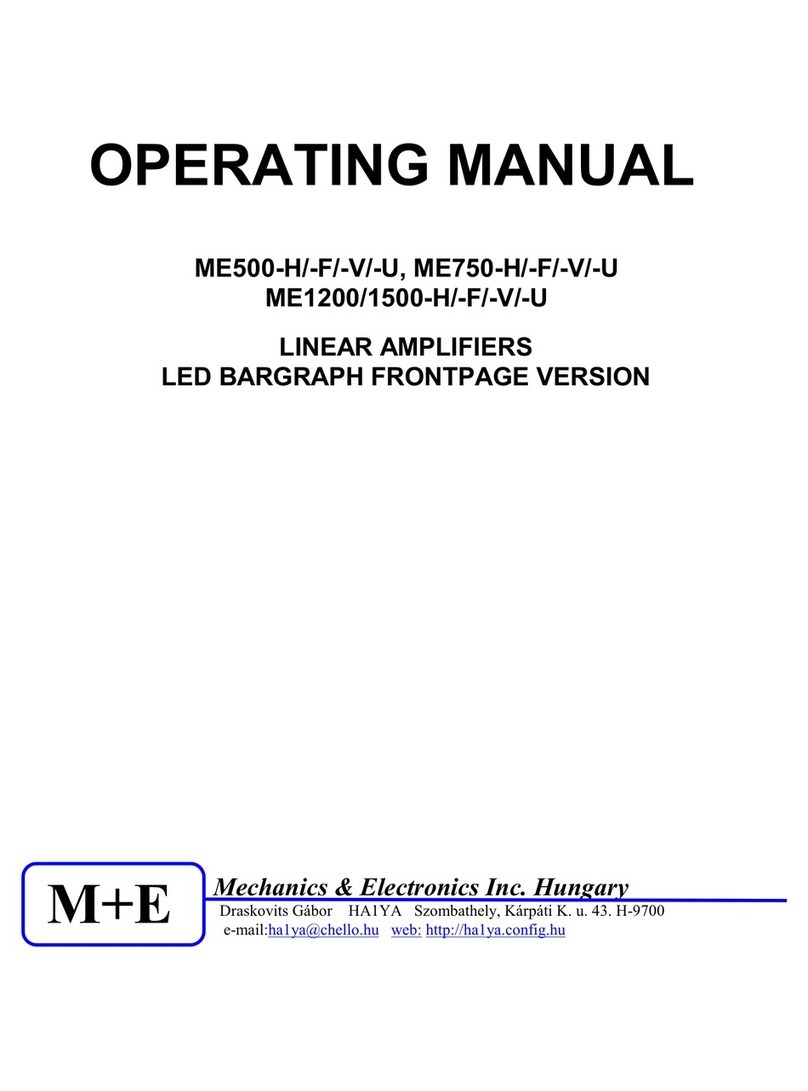 Mechanics & Electronics ME500-H operating manual