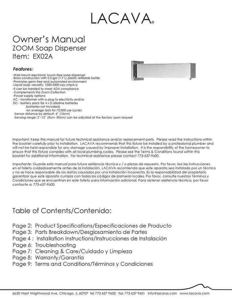 Lacava EX02A User manual