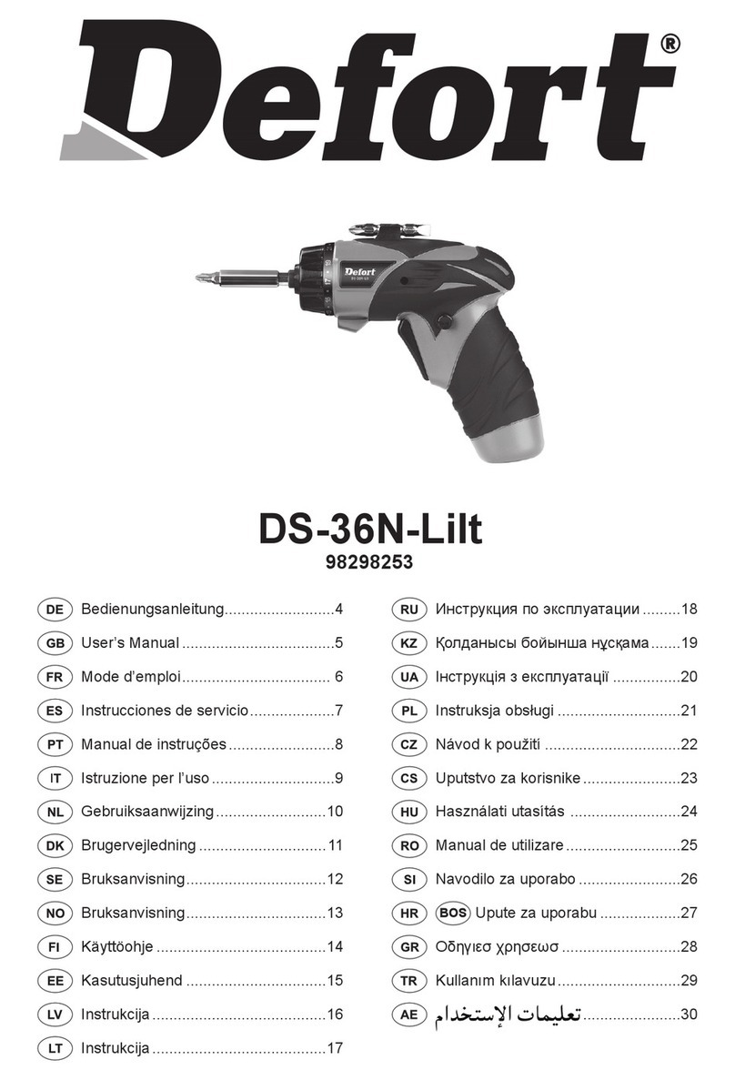 Defort DS-36N-Lilt User manual