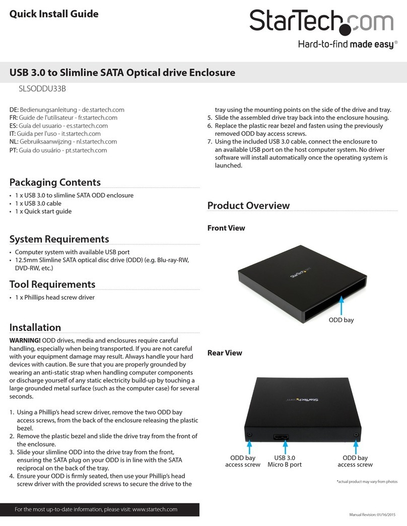 StarTech.com SLSODDU33B User manual