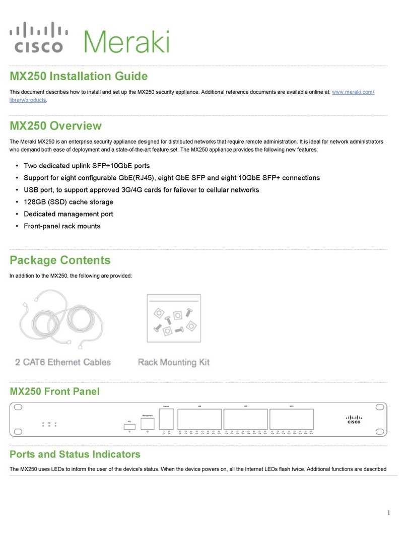 Cisco MX250 installation guide