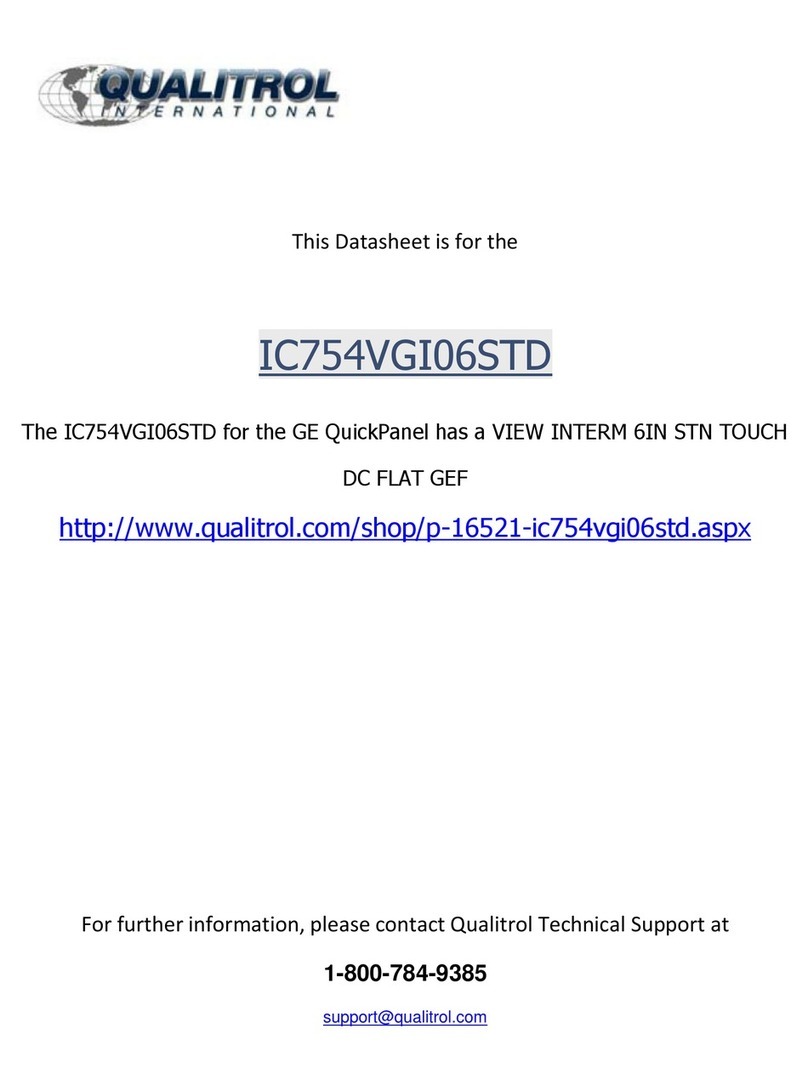 GE QuickPanel+ IC754VGI06STD manual