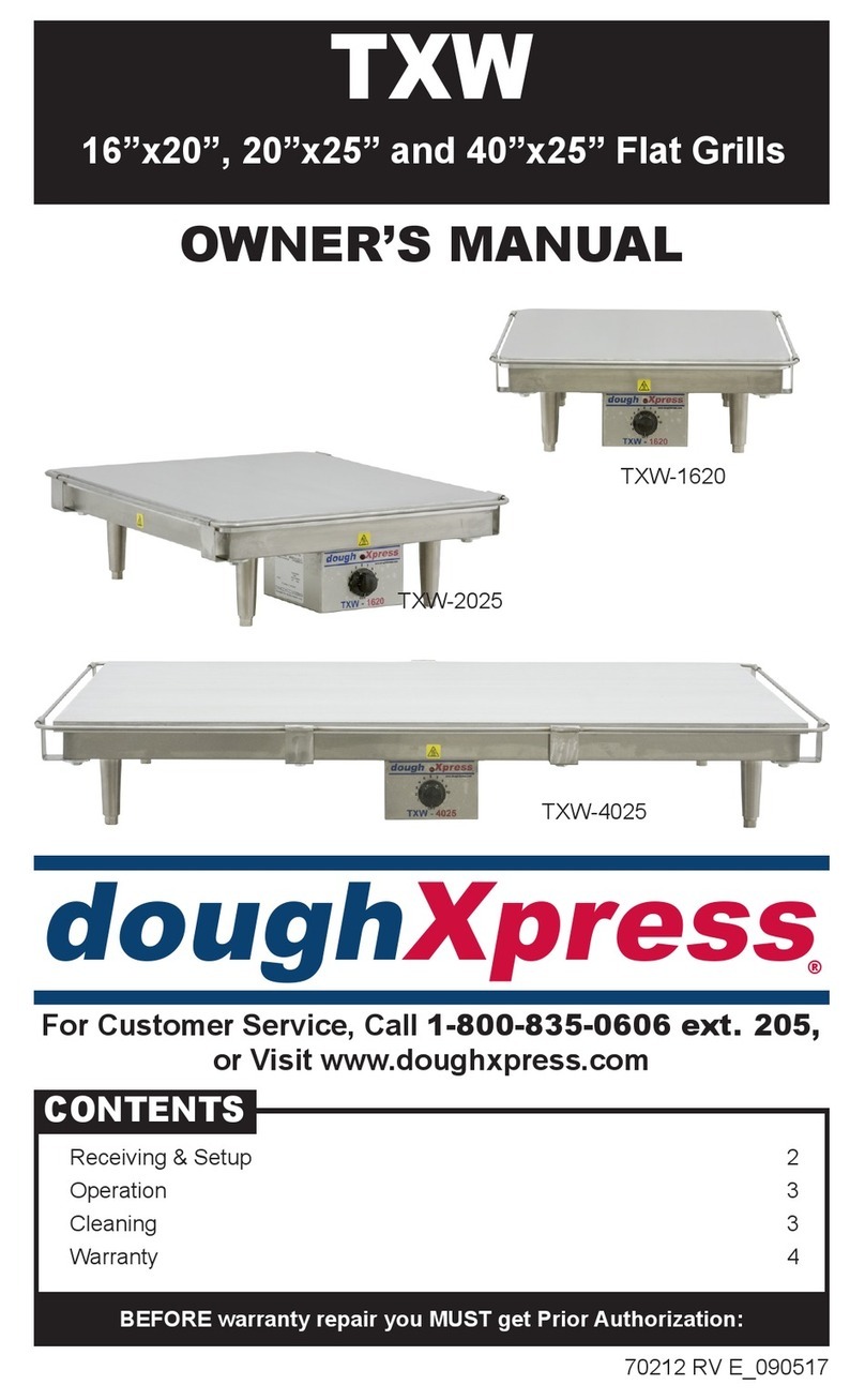 DOUGHXPRESS TXW-1620 owner's manual