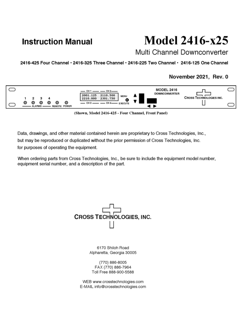 Cross Technologies 2416 25 Series User manual Cross Technologies 2416 25 Series User manual