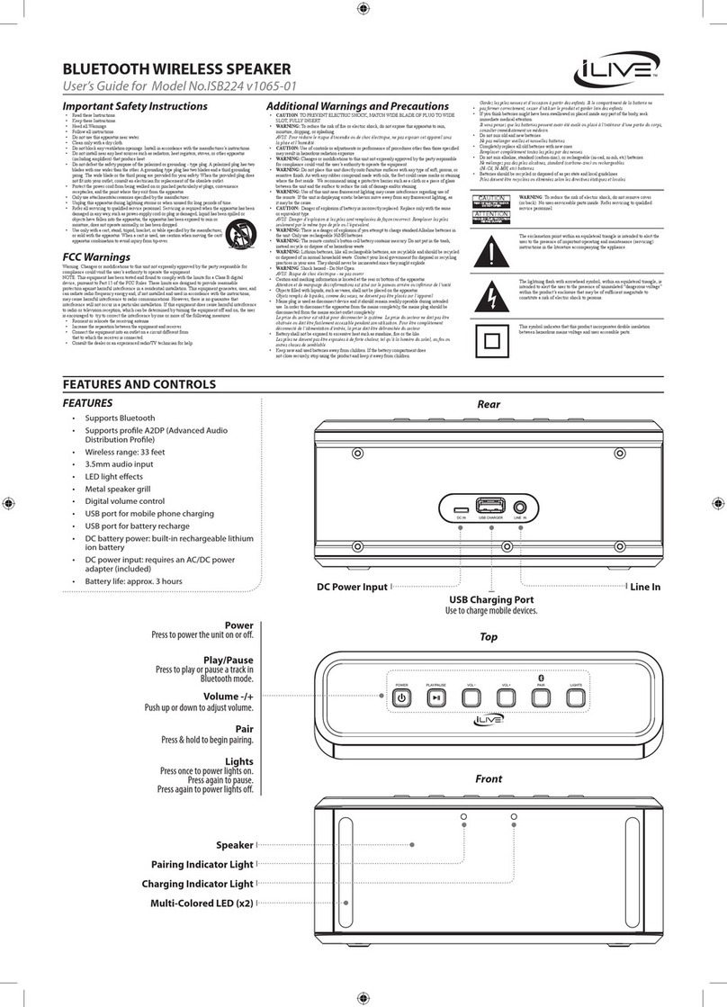 iLive ISB224B User manual