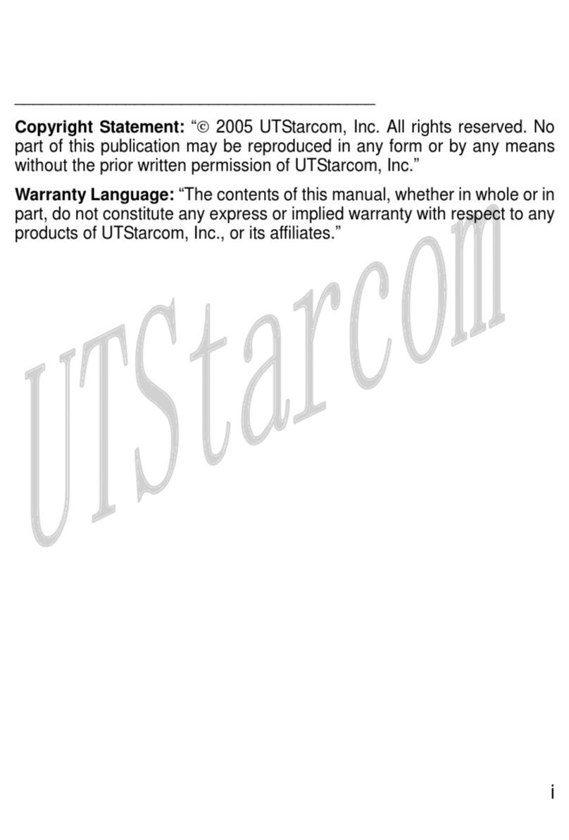 UTStarcom F1000G User manual UTStarcom F1000G User manual