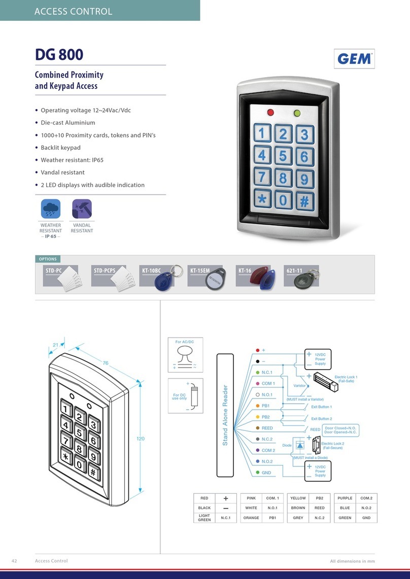 GEM DG 800 User manual