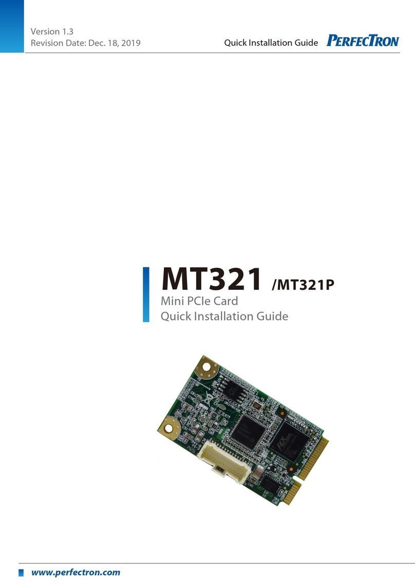 PerfecTron MT321P Quick installation guide