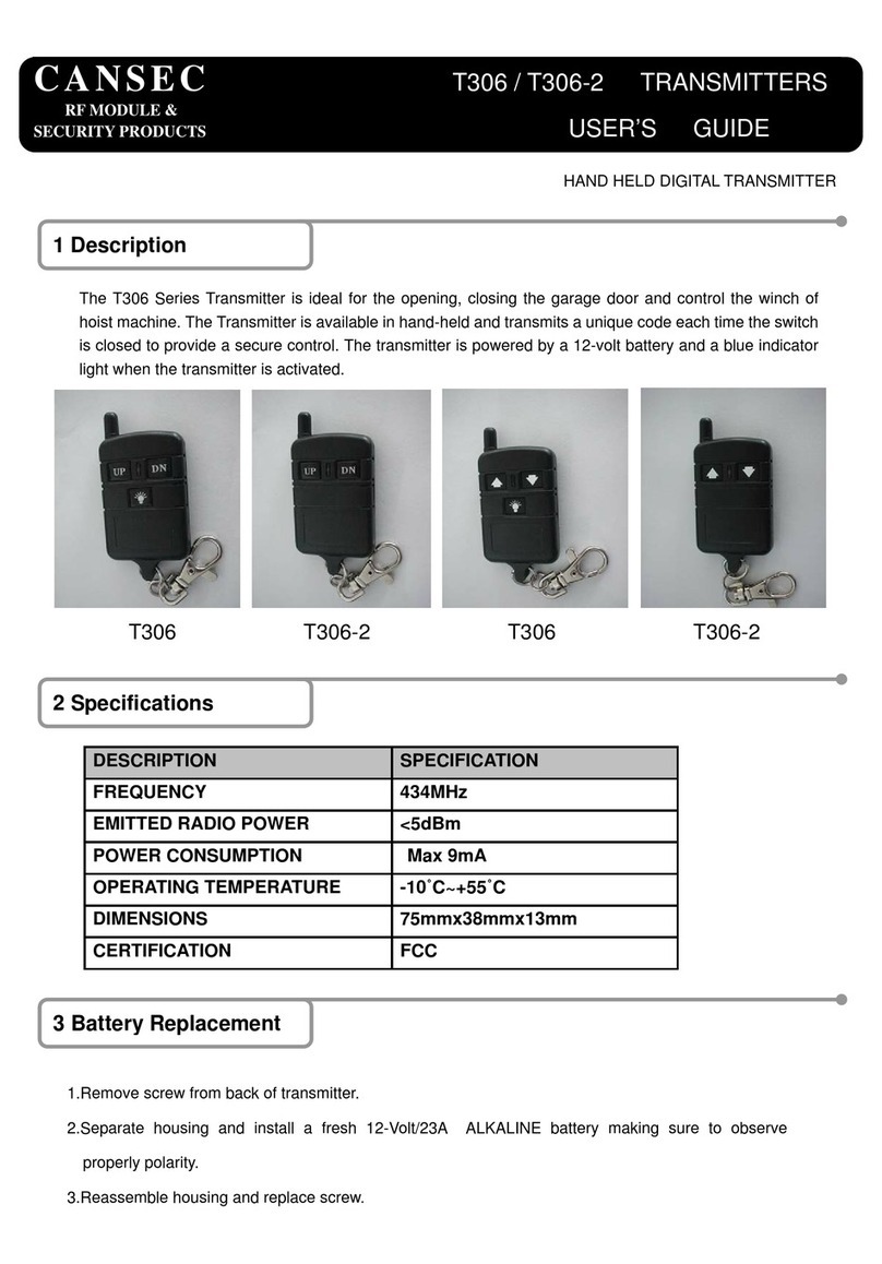 Cansec T306 user guide