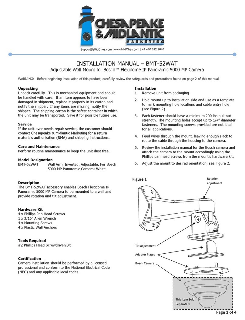 Chesapeake & Midlantic BMT-52WAT installation manual