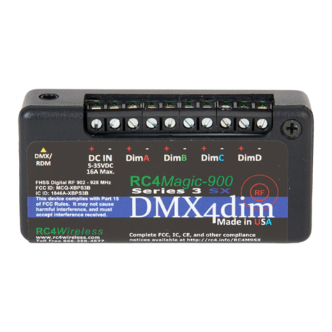 RC4 Wireless DMX6dim-500 User manual