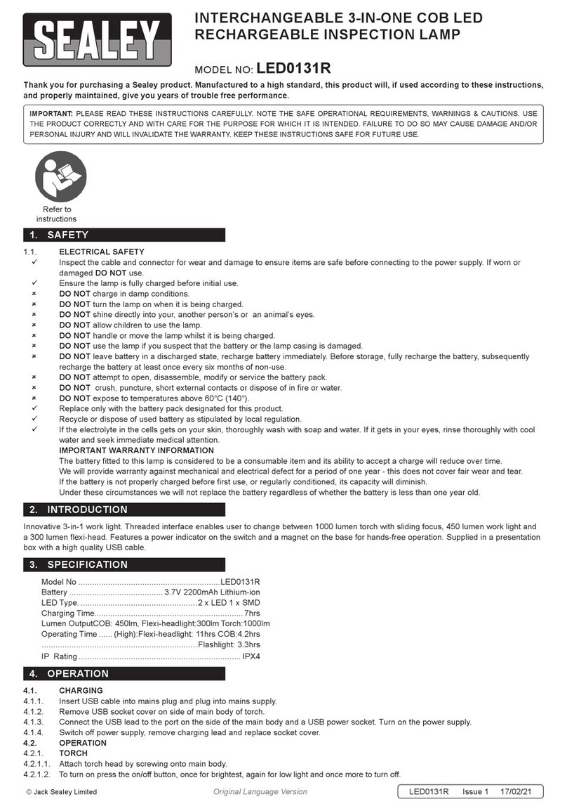 Sealey LED0131R User manual