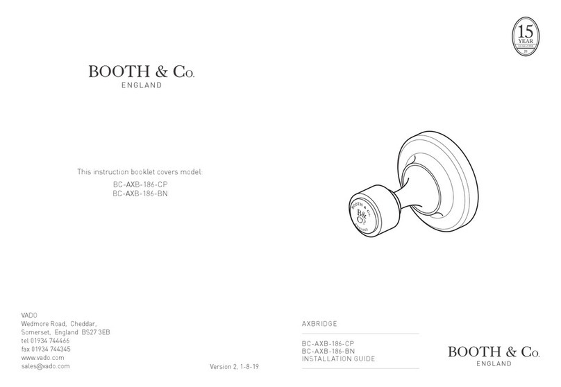 Booth & Co AXBRIDGE BC-AXB-186-CP User manual