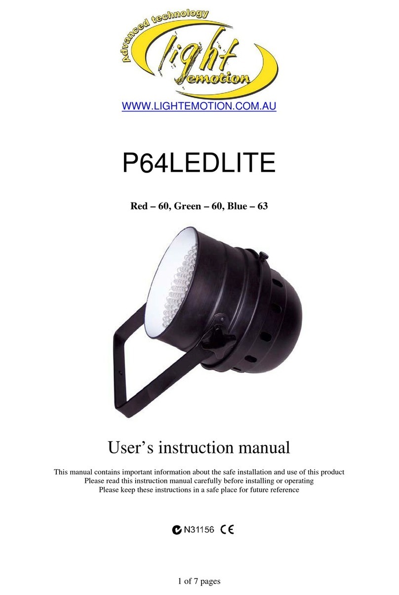 Light Emotion P64LEDLITE Operator's manual Light Emotion P64LEDLITE Operator's manual
