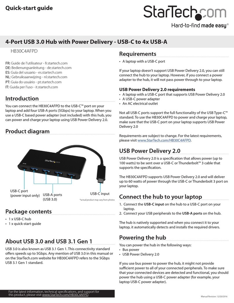 StarTech.com HB30C4AFPD quick start guide