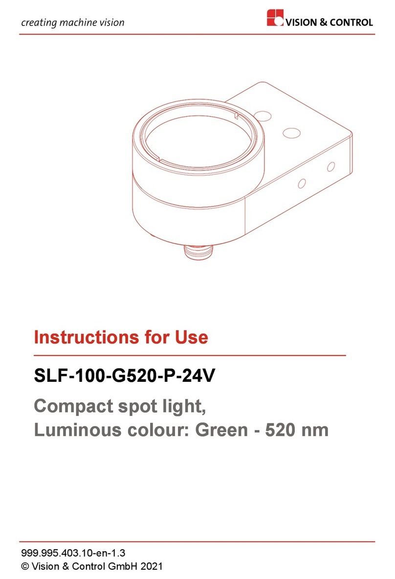 Vision & Control SLF-100-G520-P-24V Instructions for use Vision & Control SLF-100-G520-P-24V Instructions for use