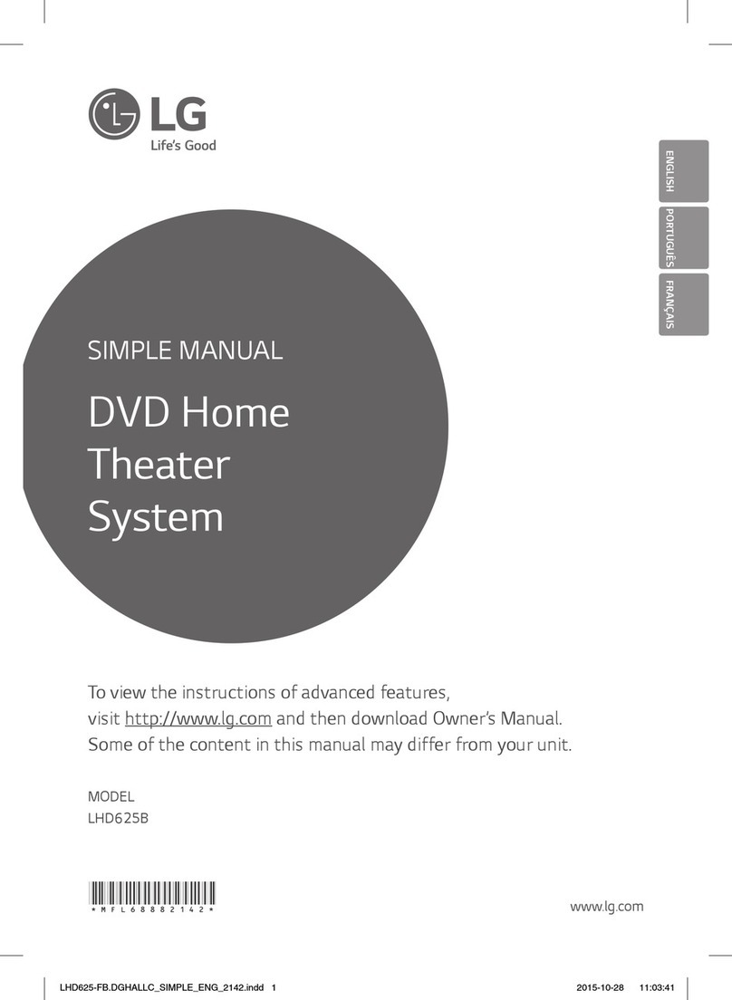 LG LHD625B Specification sheet