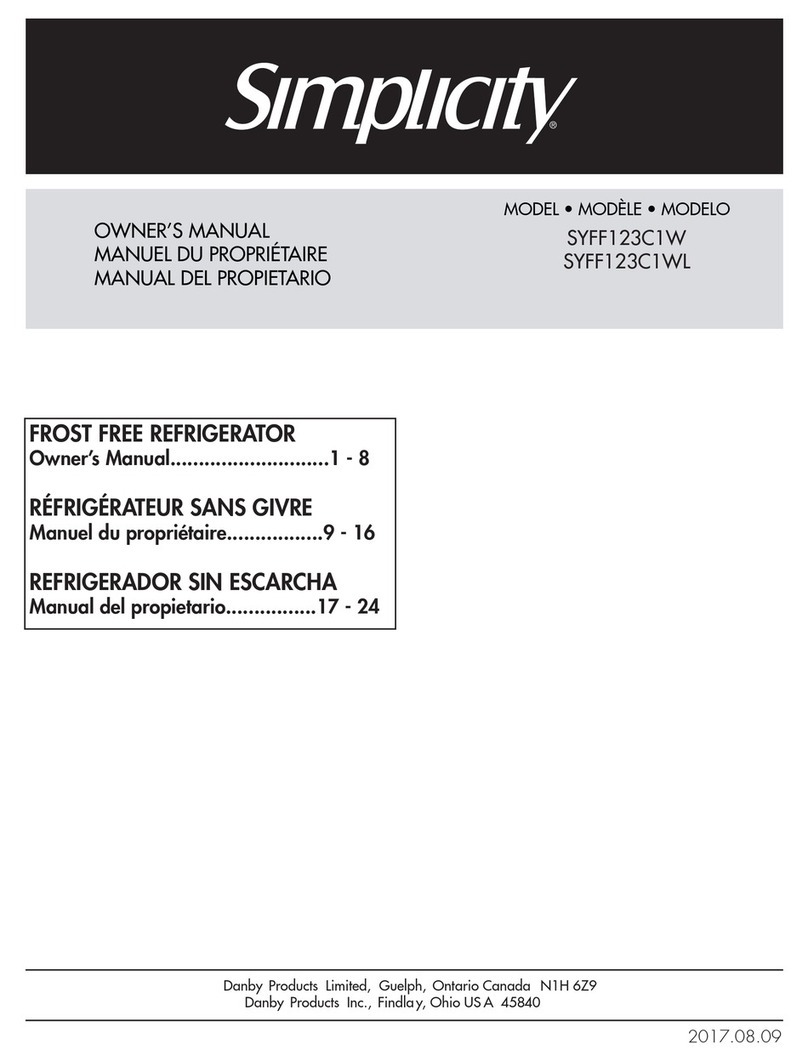 Simplicity RBCT365BSS User manual