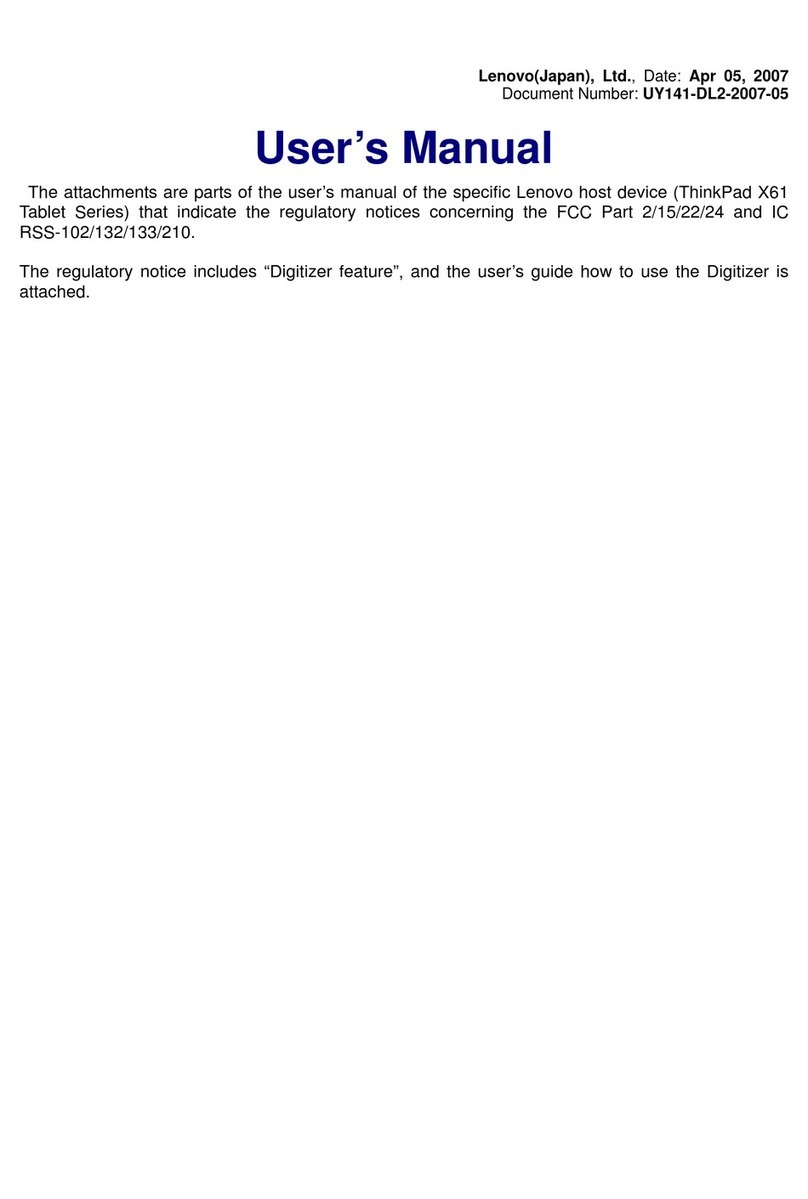 Lenovo ThinkPad X61 Series User manual