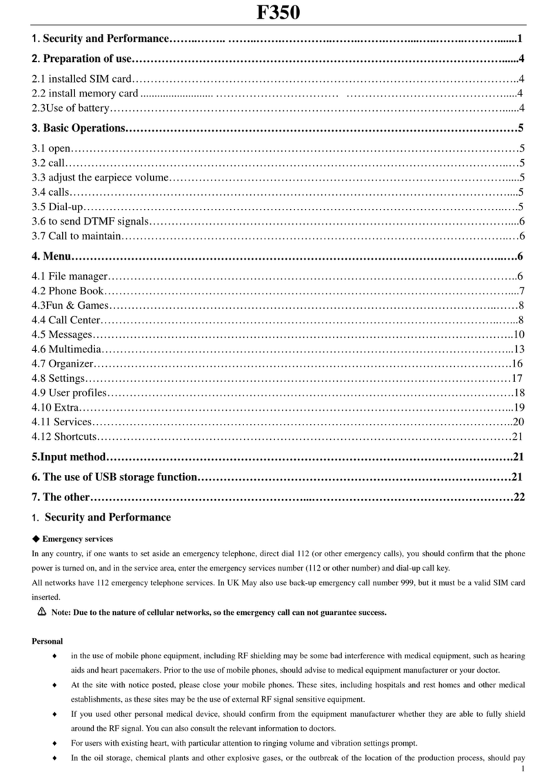 SOLE F350 User manual